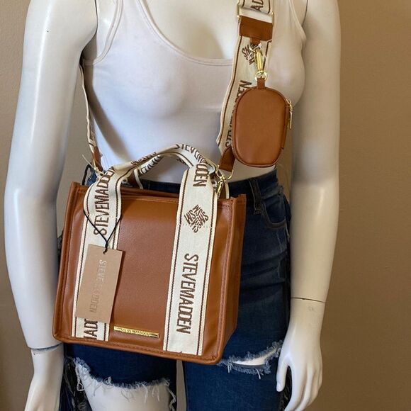 NWT  Steve Madden (Bwebber) Satchel/Crossbody/Canvas - Viral TikTok Bag … - Picture 16 of 17